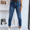 Odziez Damska Dstreet Jeansy Mom Fit | Spodnie Damskie Jeansowe Mom Fit Detroid Ciemnoniebieskie Dstreet