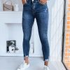 Odziez Damska Dstreet Jeansy Skinny | Spodnie Damskie Jeansowe Pines Ciemnoniebieskie Dstreet