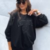 Odziez Damska Dstreet Bluzy Oversize | Bluza Damska California Dream Czarny Dstreet