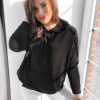 Odziez Damska Dstreet Bluzy Oversize | Bluza Damska Bigi Czarna Dstreet