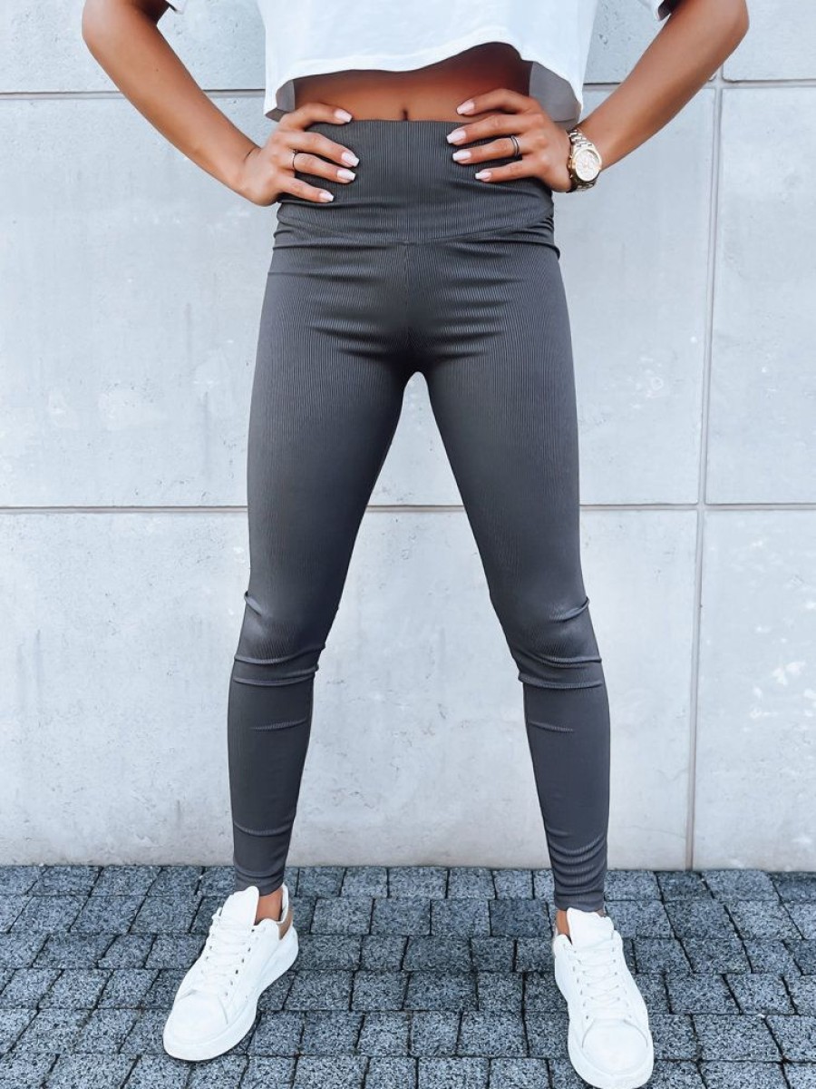 Odziez Damska Dstreet Legginsy | Legginsy Damskie Look Me Szare Dstreet