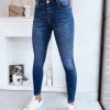 Odziez Damska Dstreet Jeansy Skinny | Spodnie Damskie Jeansowe Slim Fit Acorn Ciemnoniebieskie Dstreet