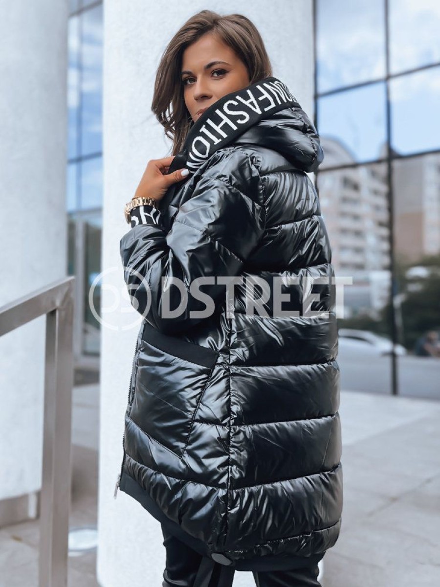 Odziez Damska Dstreet Kurtki Przejsciowe | Kurtka Pikowana Damska Fashion Chic Czarna Dstreet