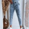 Odziez Damska Dstreet Spodnie Casual | Spodnie Damskie Jeansowe Mom Fit Derni Niebieskie Dstreet