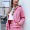 Odziez Damska Dstreet Bluzy Rozpinane | Bluza Damska Victoria Rozowa