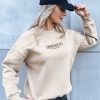 Odziez Damska Dstreet Bluzy Oversize | Bluza Damska Oversize Never Bezowa Dstreet