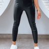 Odziez Damska Dstreet Legginsy | Legginsy Damskie Skorzane Galactic Gaze Czarne Dstreet