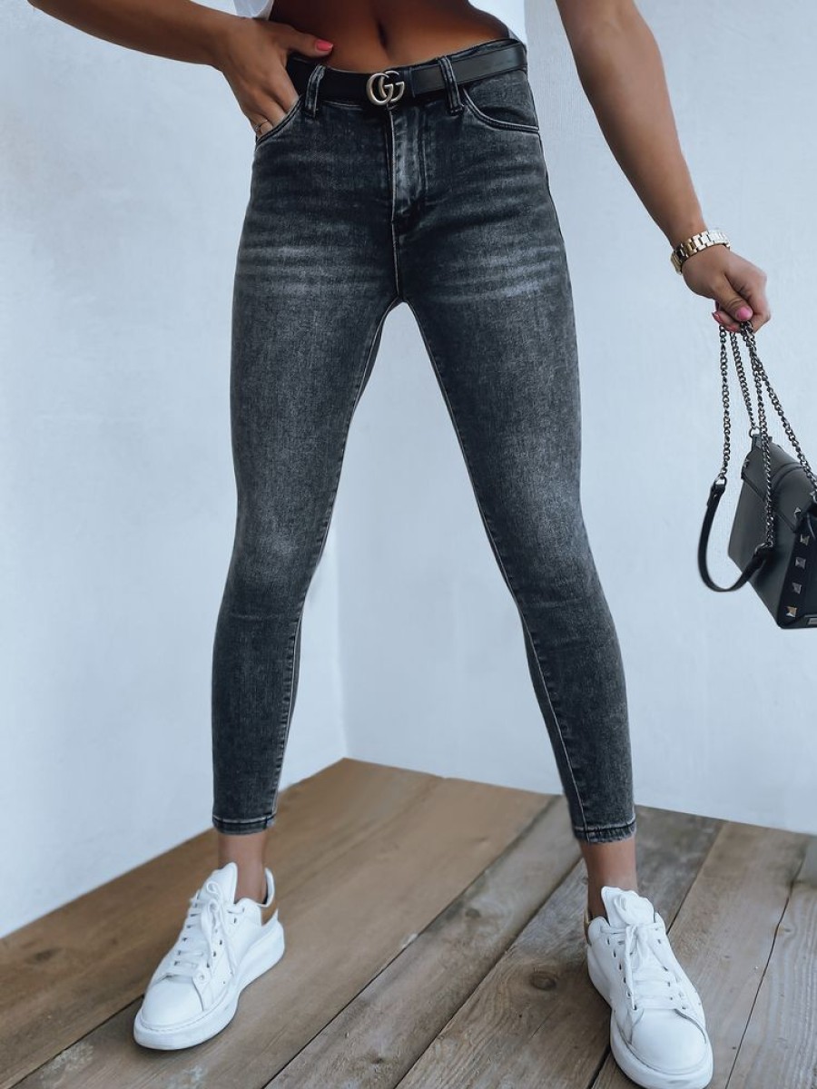 Odziez Damska Dstreet Jeansy Skinny | Jeansy Damskie Katja Czarne Dstreet