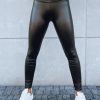 Odziez Damska Dstreet Spodnie Woskowane | Legginsy Damskie Woskowane Edit Czarne Dstreet