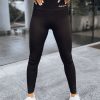 Odziez Damska Dstreet Legginsy | Prazkowane Legginsy Damskie Look At Me Czarne Dstreet