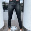 Odziez Damska Dstreet Spodnie Woskowane | Legginsy Damskie Woskowane Waxed Chic Czarne Dstreet